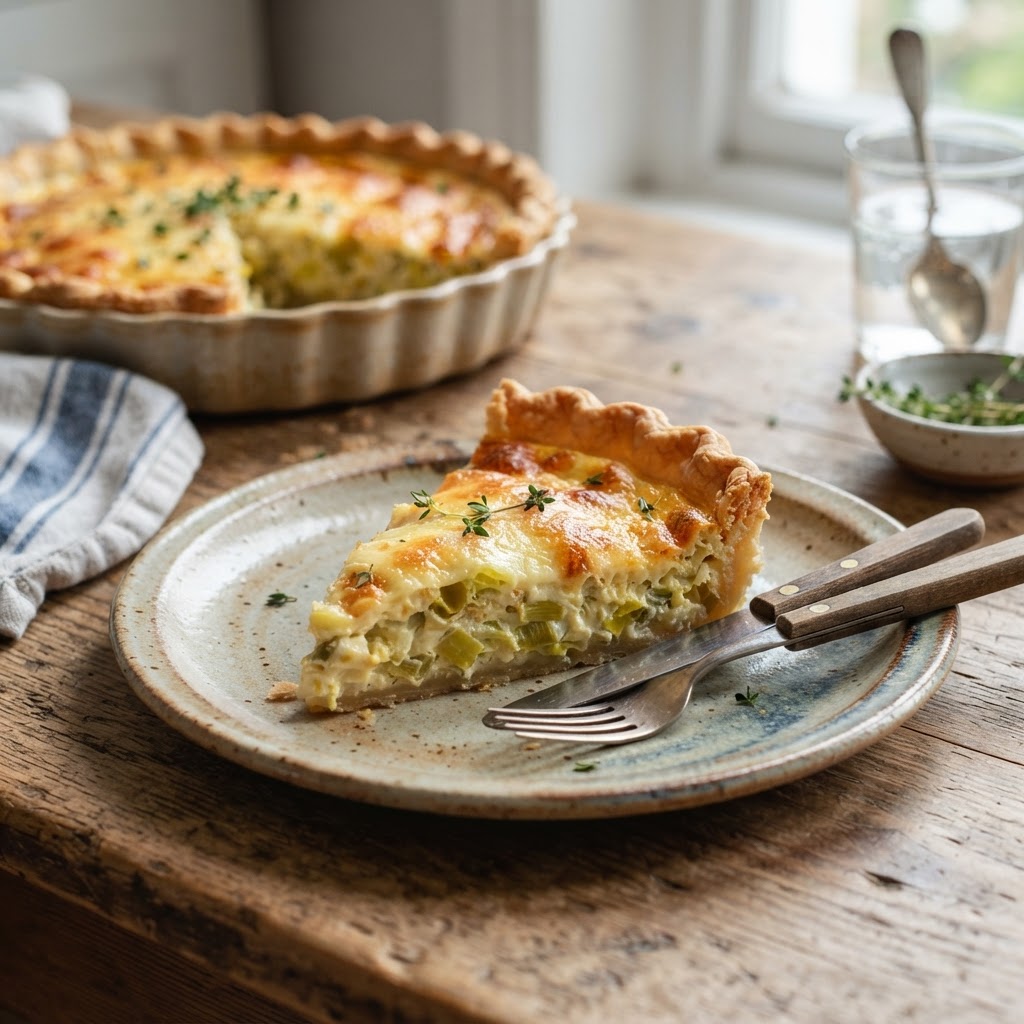 Photo de la recette Quiche aux poireaux — plat française maison