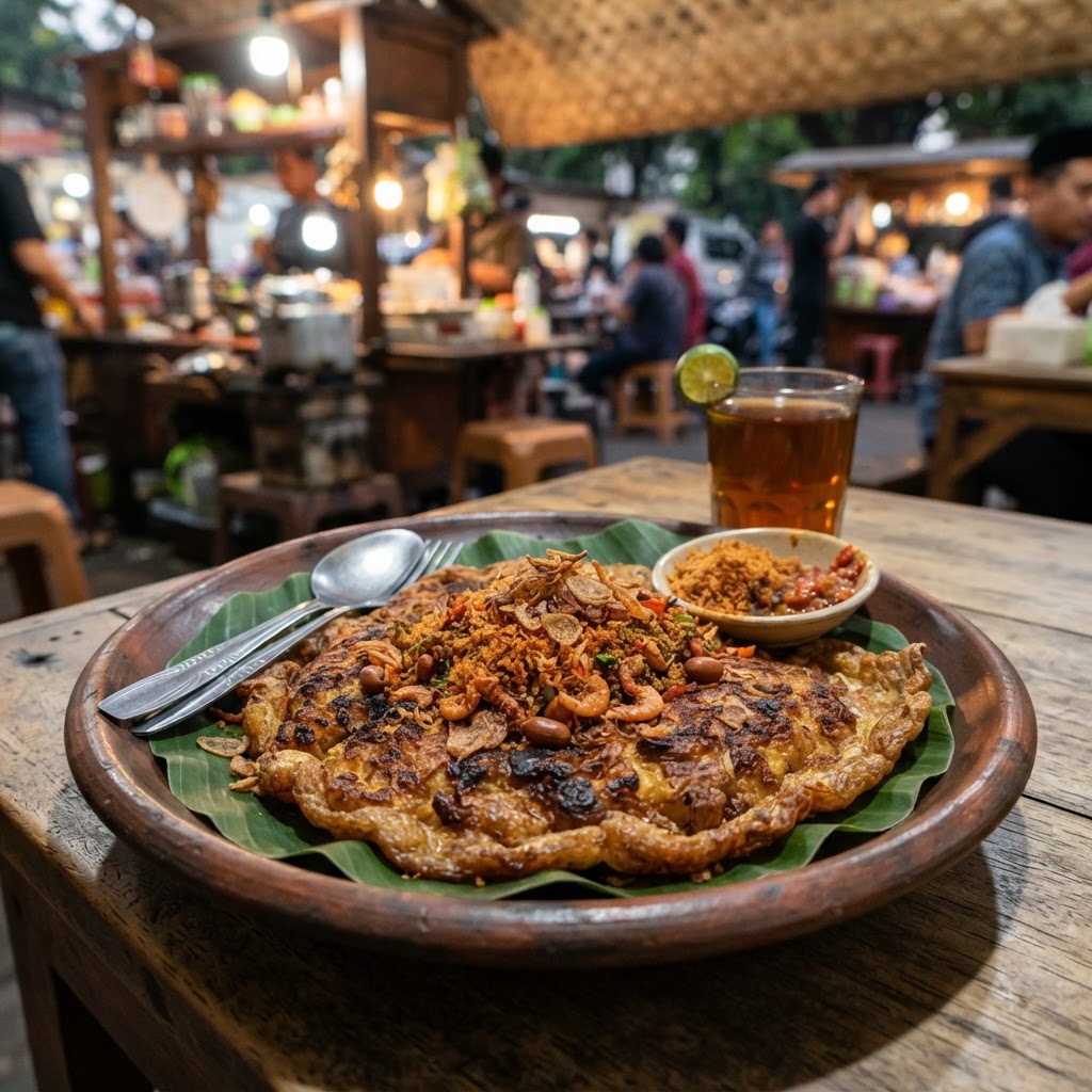 Photo de la recette Kerak Telor — snack indonésienne maison