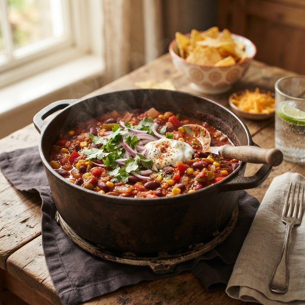 Photo de la recette Chili Sin Carne aux Haricots Rouges — plat mexicaine maison