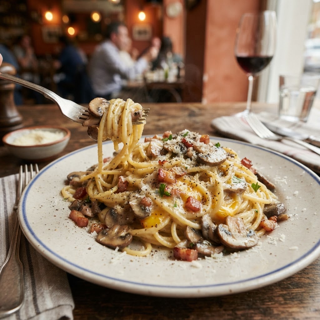 Pâtes Carbonara Végétariennes