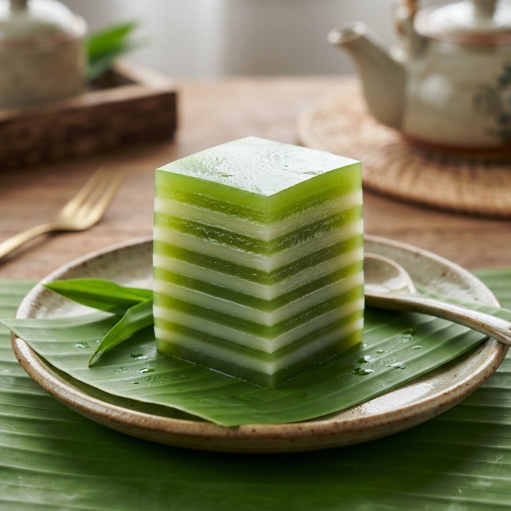 Photo de la recette Kanom chan — dessert thaïlandaise maison