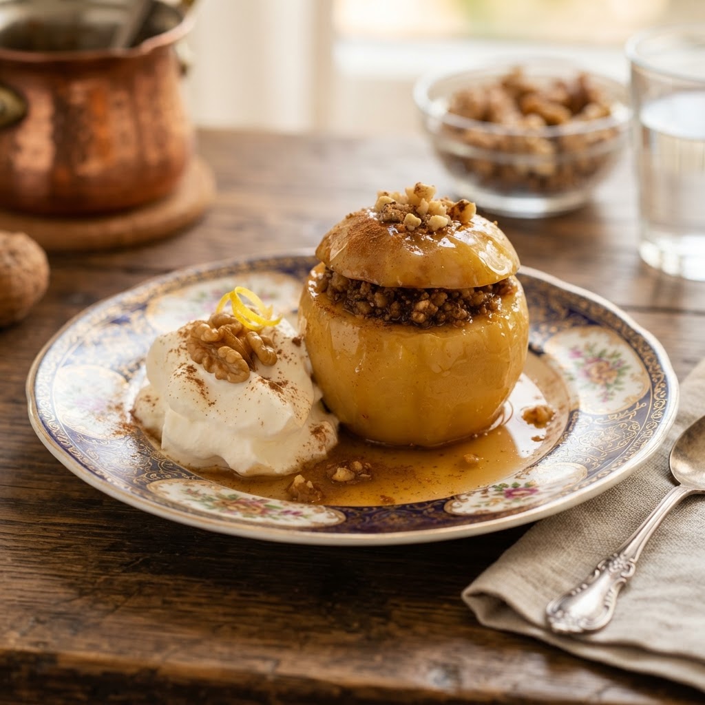 Photo de la recette Tufahija (pommes farcies) — dessert balkans maison