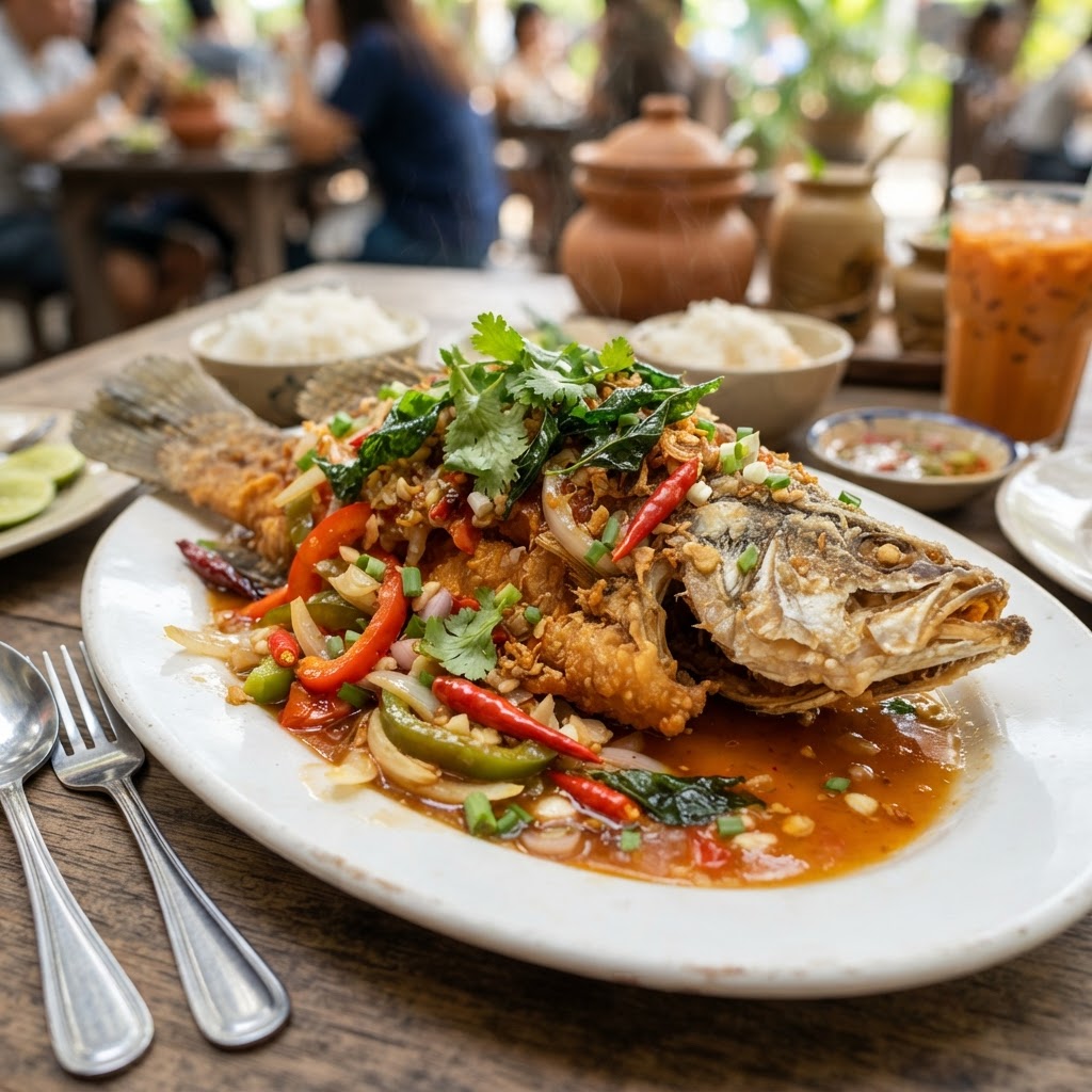 Photo de la recette Pla rad prik — plat thaïlandaise maison