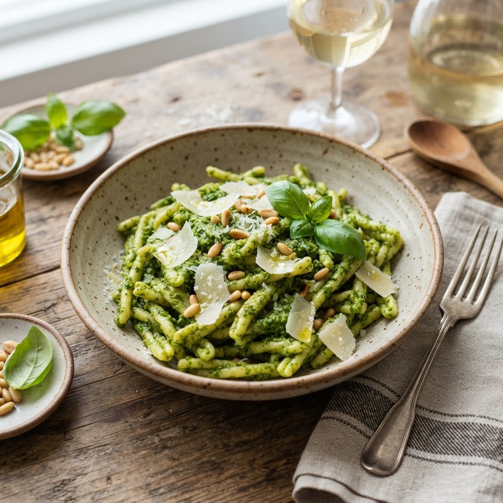 Photo de la recette Pâtes au pesto — plat italienne maison