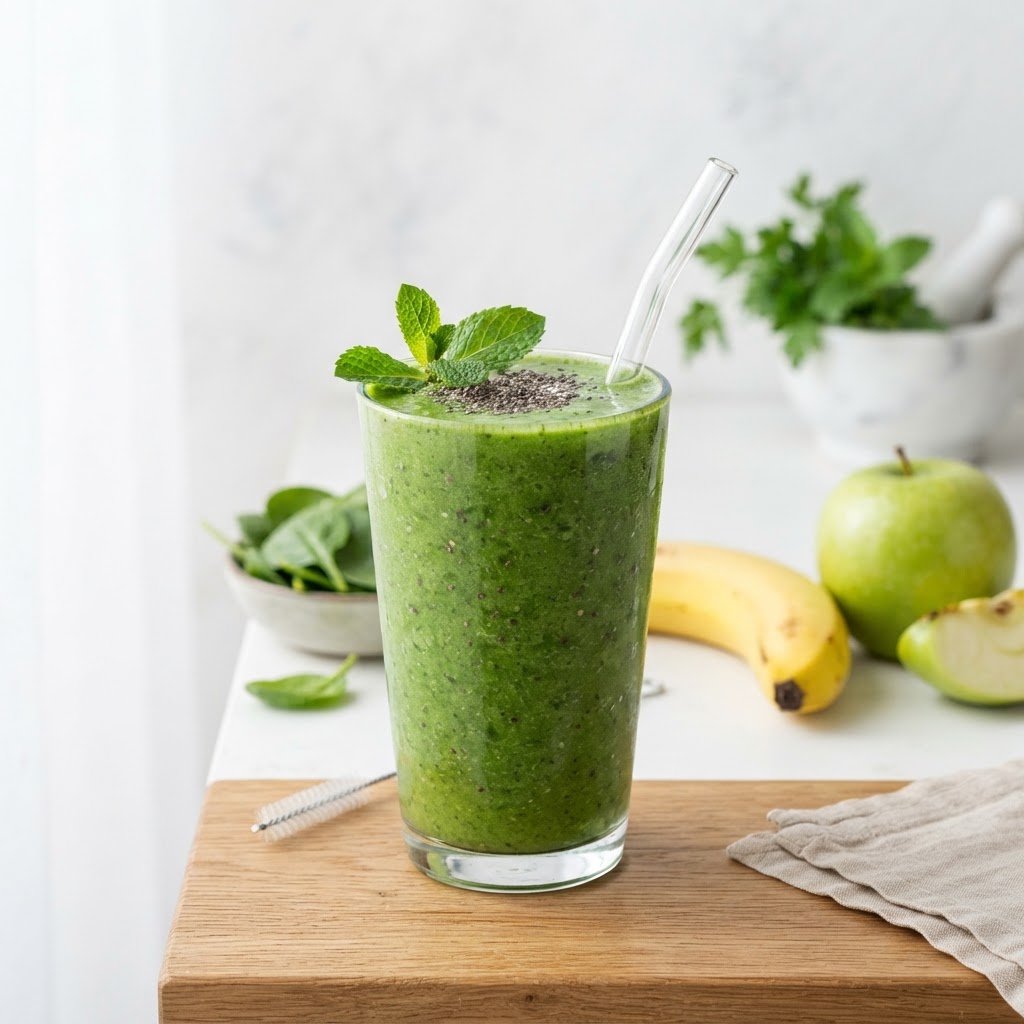 Photo de la recette Smoothie vert détox — boisson healthy maison