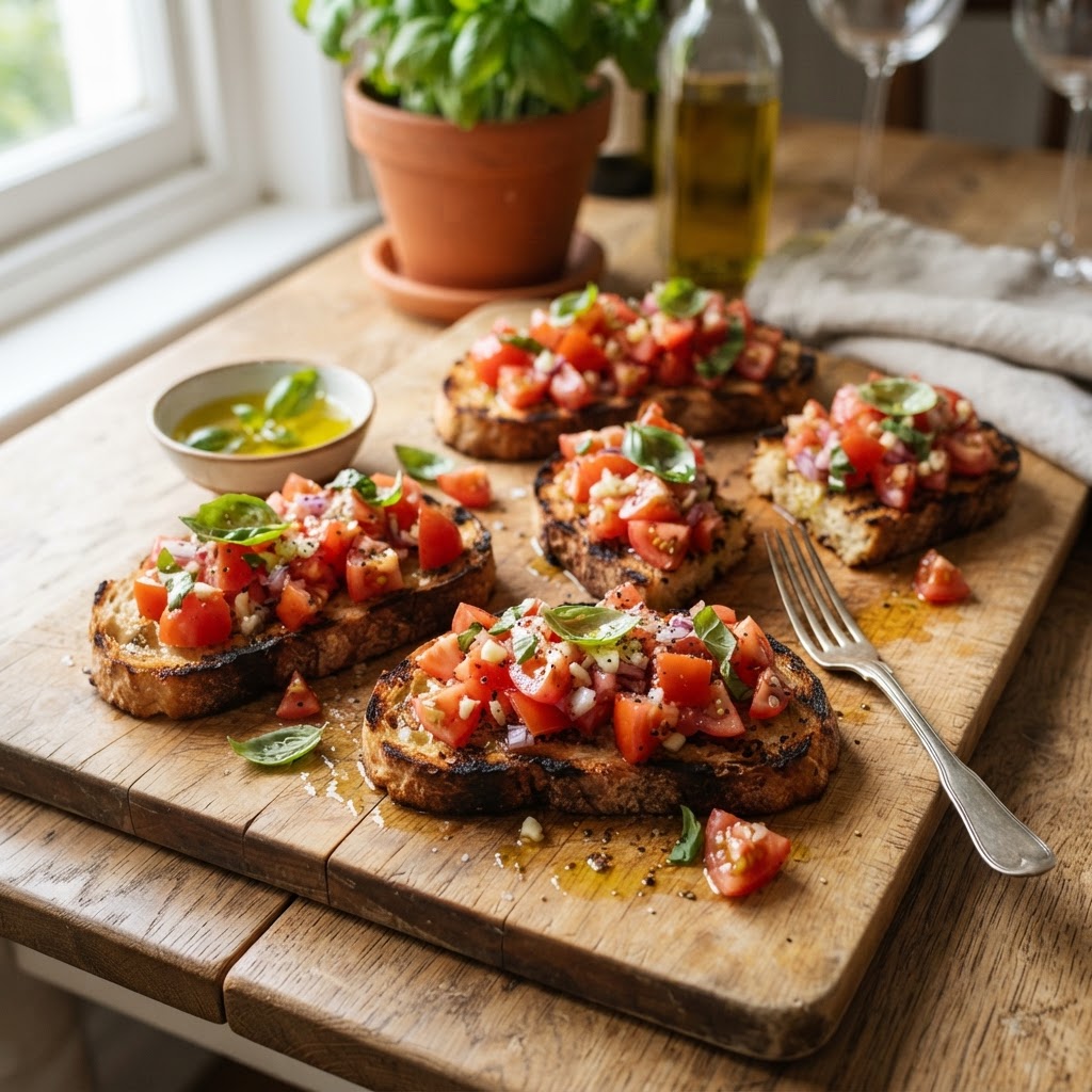 Photo de la recette Bruschetta Tomate-Basilic — entrée italienne maison