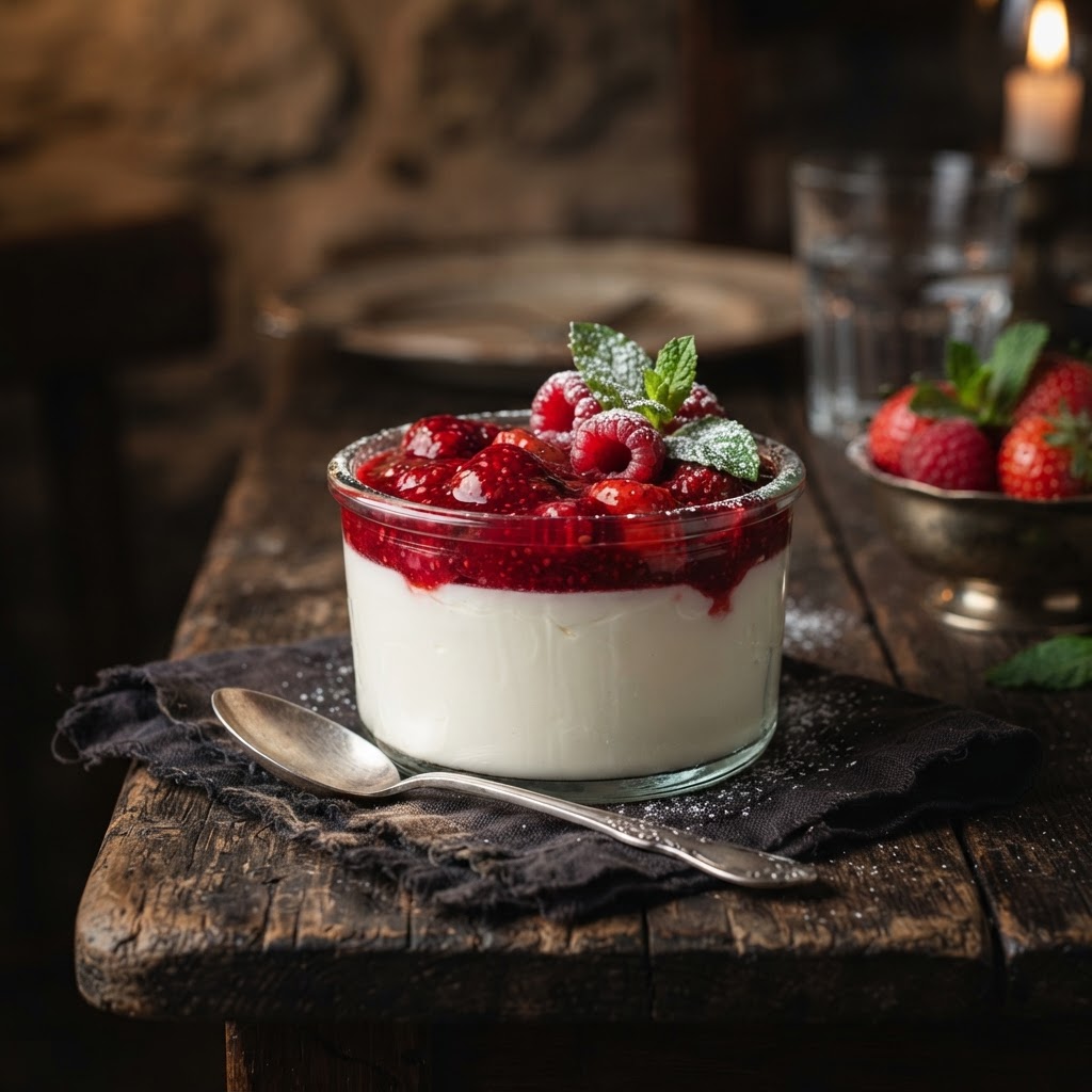 Photo de la recette Panna cotta aux fruits rouges — dessert italienne maison