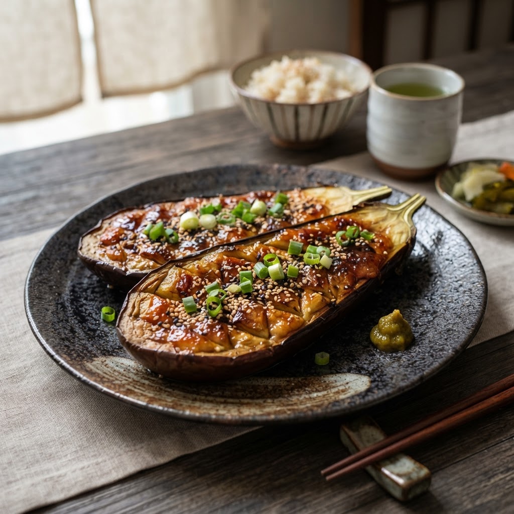 Photo de la recette Nasu dengaku — entrée japonaise maison