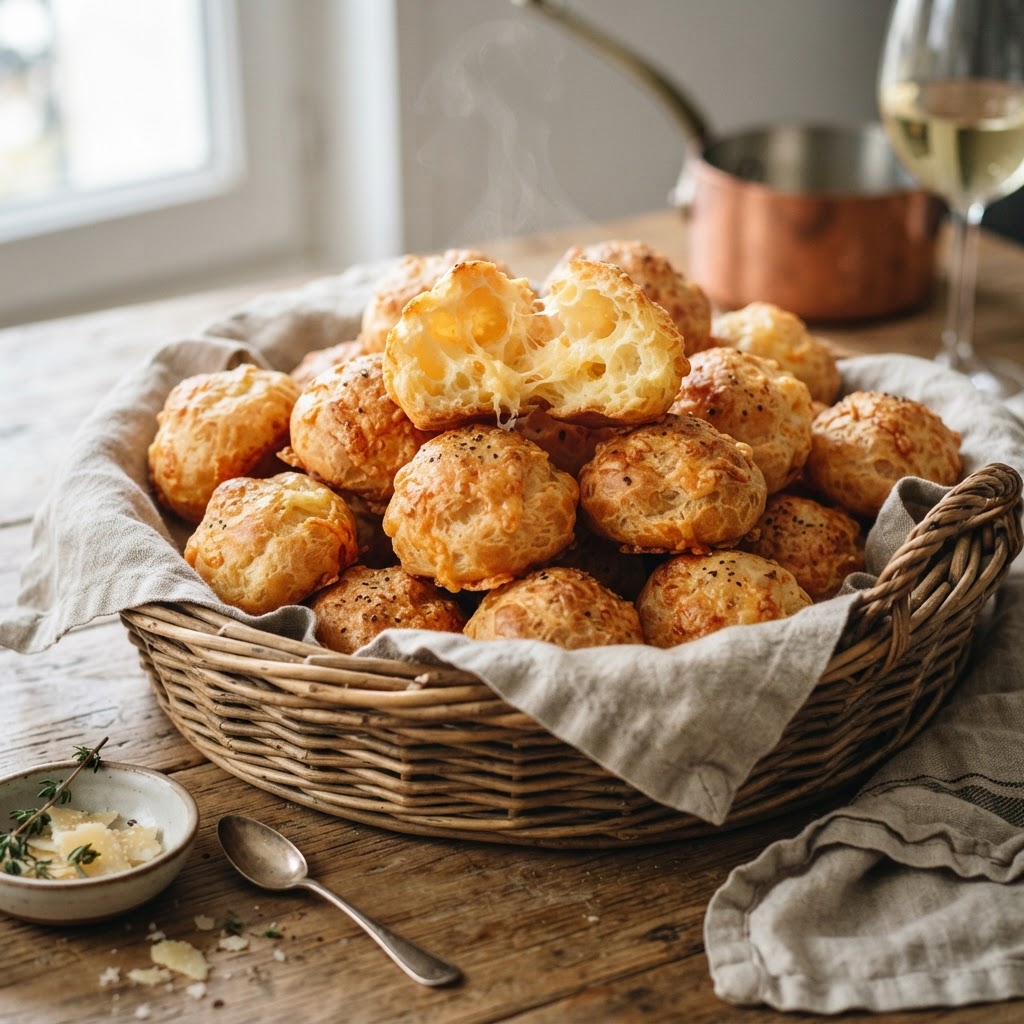 Photo de la recette Gougères au comté — snack française maison