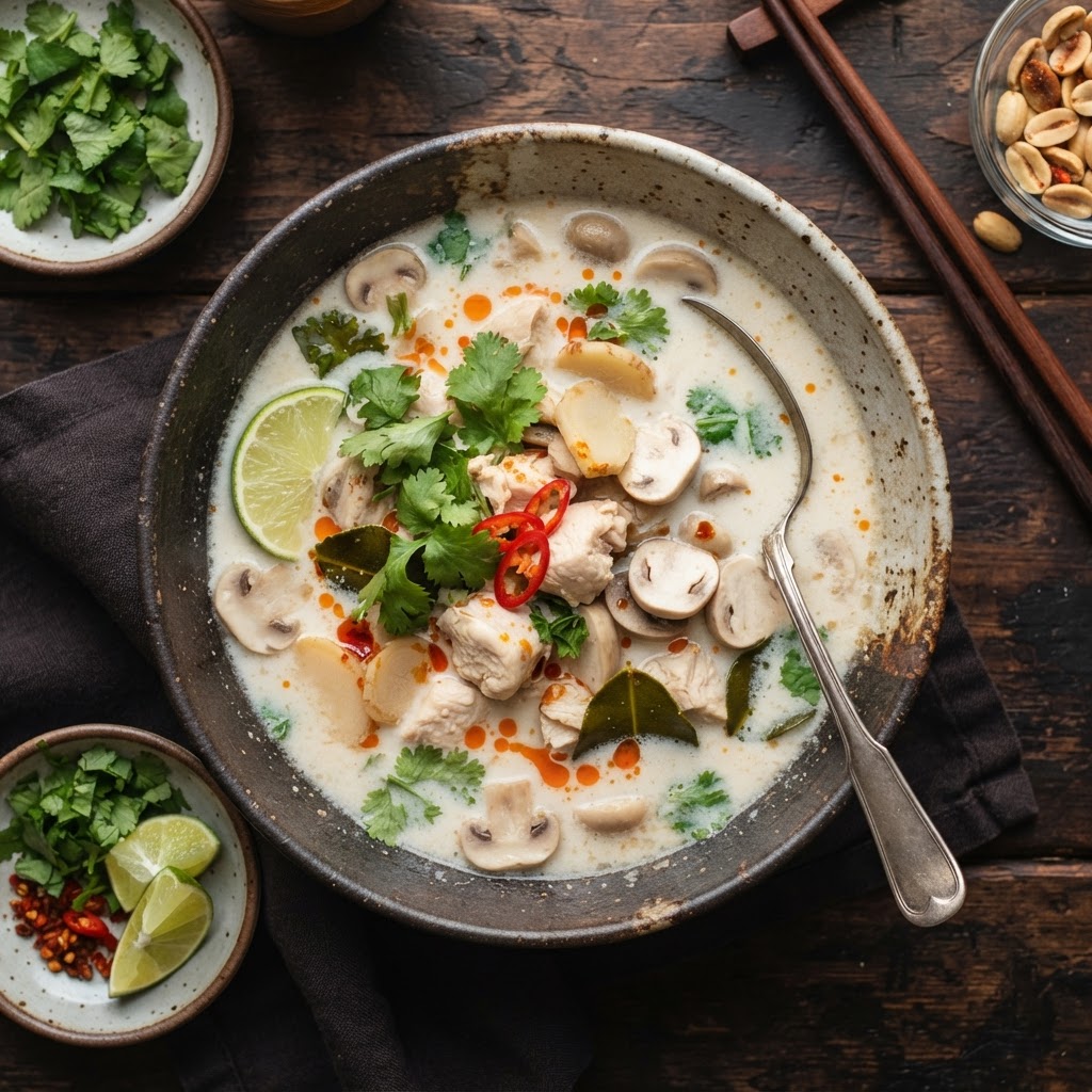Photo de la recette Tom kha gai — soupe coco poulet thaï — plat thaïlandaise maison