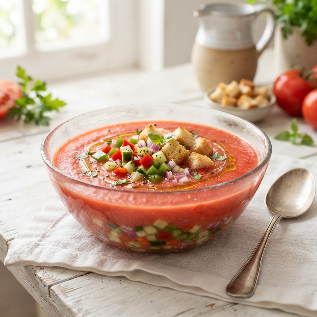 Photo de la recette Gazpacho andalou — entrée espagnole maison