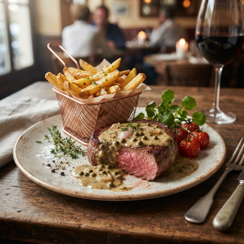 Photo de la recette Pavé de bœuf au poivre — plat française maison