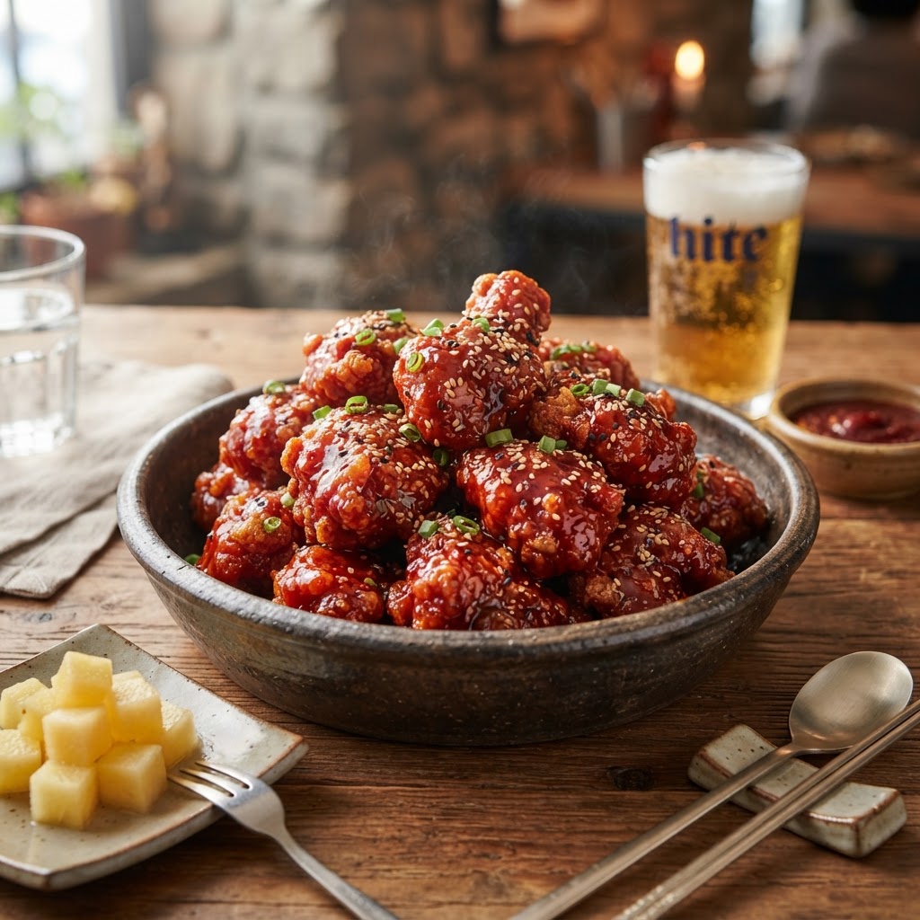 Photo de la recette Yangnyeom chicken — plat coréenne maison