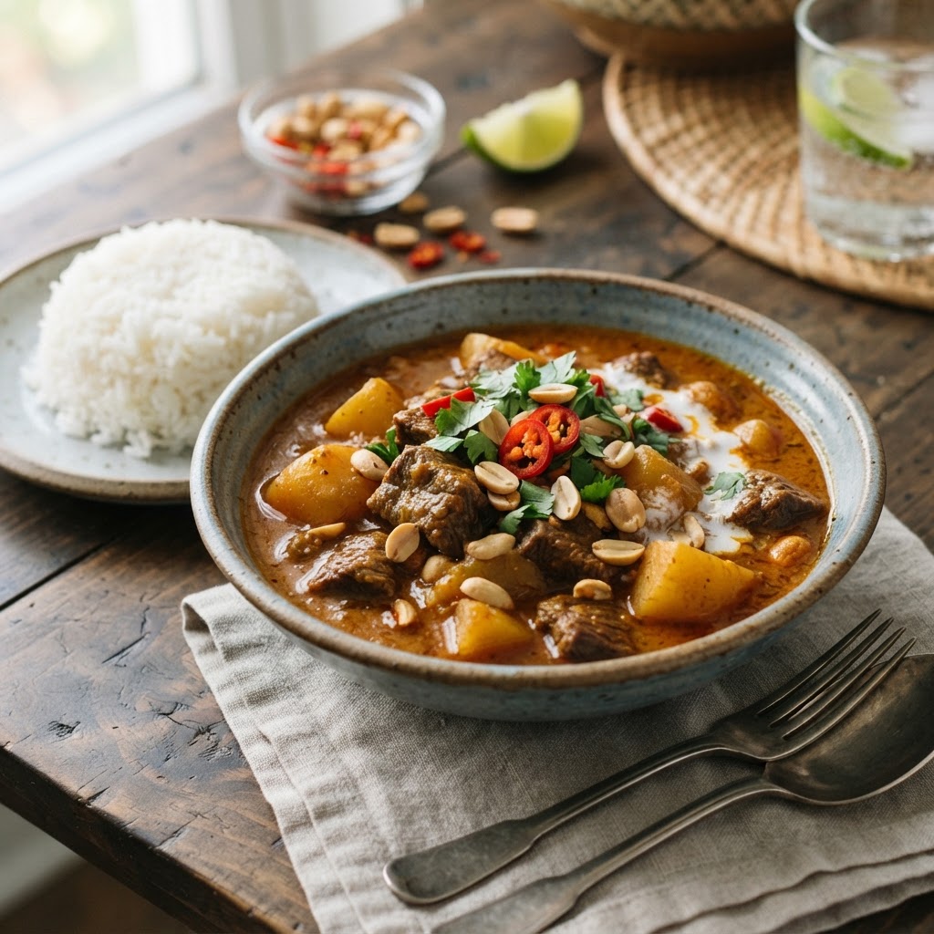 Photo de la recette Massaman curry de bœuf — plat thaïlandaise maison