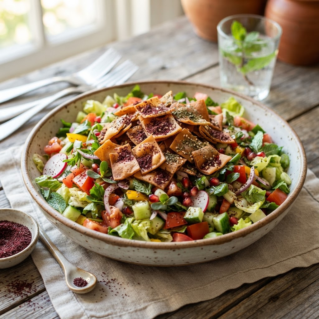 Photo de la recette Fattoush — entrée libanaise maison