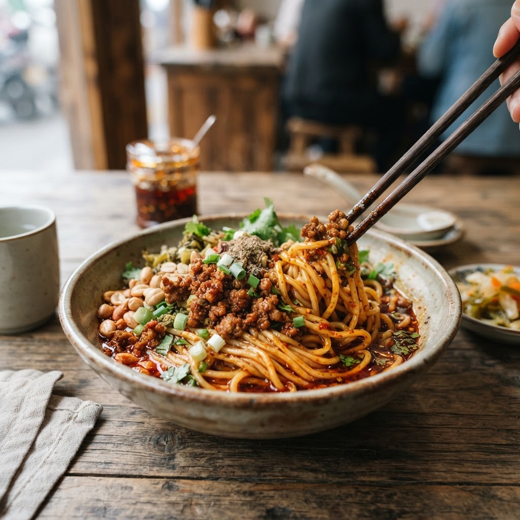 Photo de la recette Dan dan noodles — plat chinoise maison