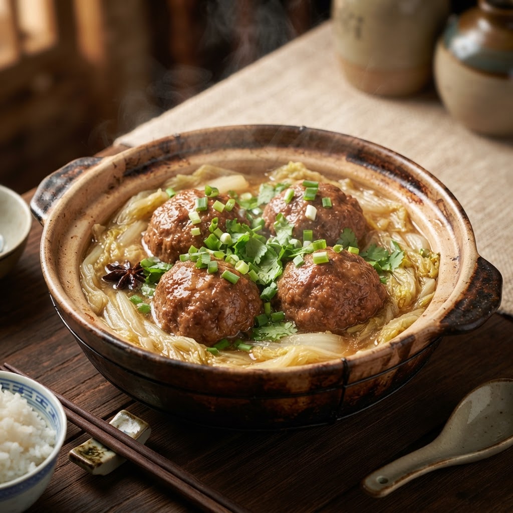 Photo de la recette Boulettes de porc tête de lion — plat chinoise maison