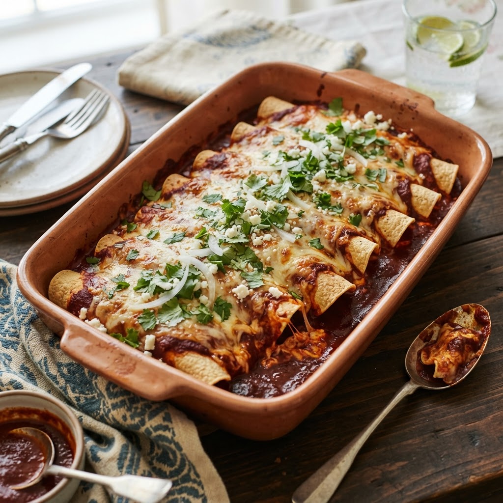 Photo de la recette Enchiladas au fromage — plat mexicaine maison