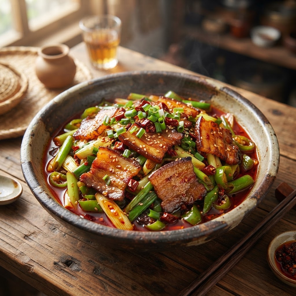 Photo de la recette Porc cuit deux fois — plat chinoise maison