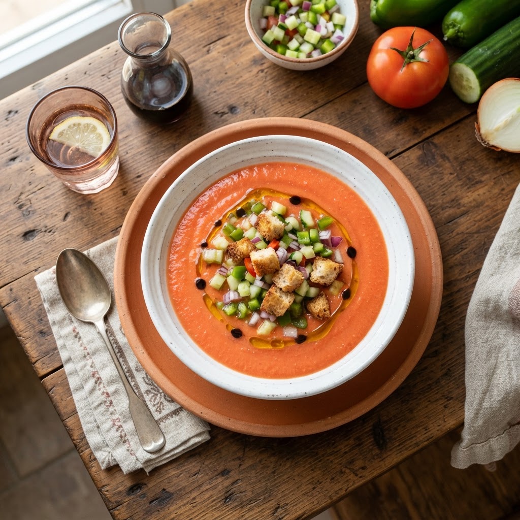 Photo de la recette Gazpacho — entrée espagnole maison