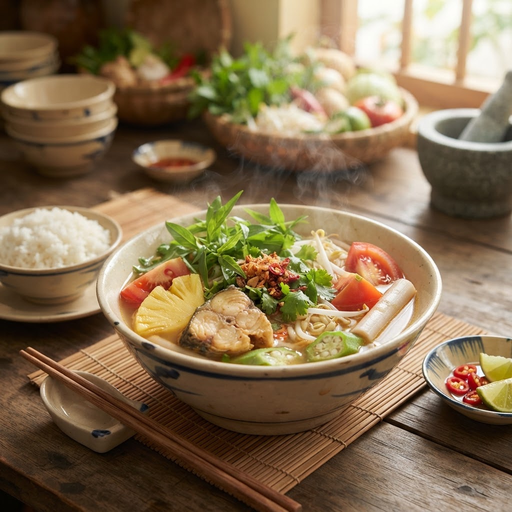 Photo de la recette Canh chua ca — plat vietnamienne maison