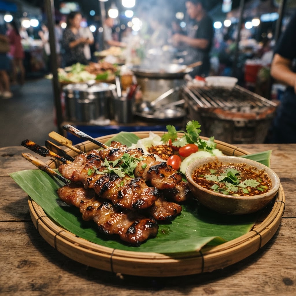 Photo de la recette Moo ping — snack thaïlandaise maison