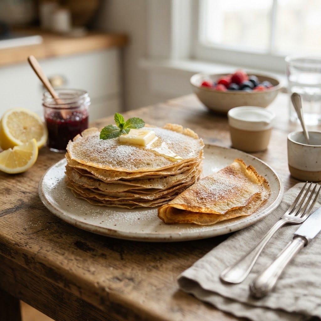 Photo de la recette Crêpes au sucre — dessert française maison