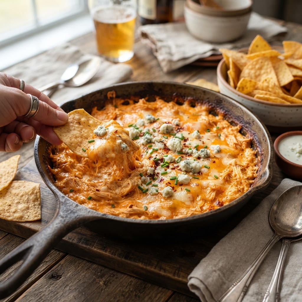 Photo de la recette Buffalo Chicken Dip — entrée américaine maison
