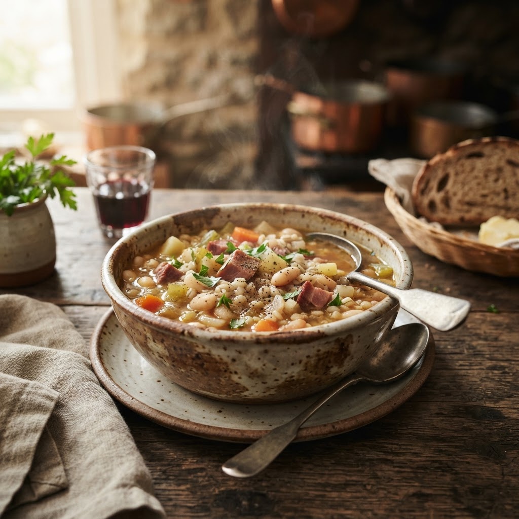 Photo de la recette Ričet (soupe d'orge) — entrée balkans maison