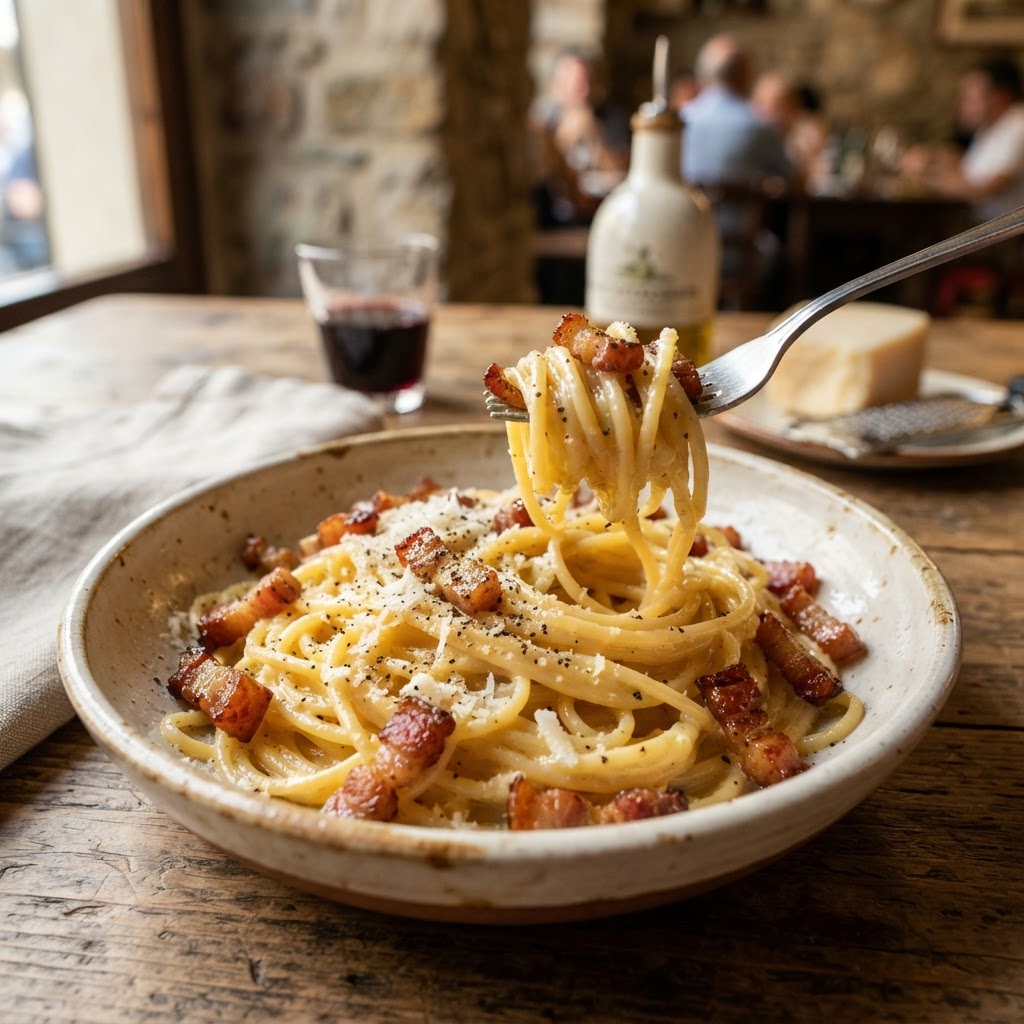 Photo de la recette Spaghetti carbonara — plat italienne maison
