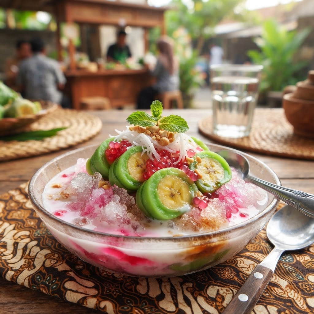 Photo de la recette Es Pisang Ijo — dessert indonésienne maison