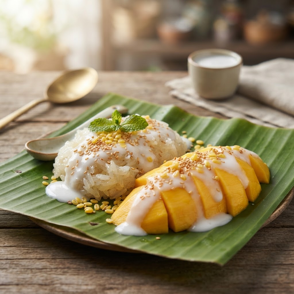 Photo de la recette Mango sticky rice — dessert thaïlandaise maison