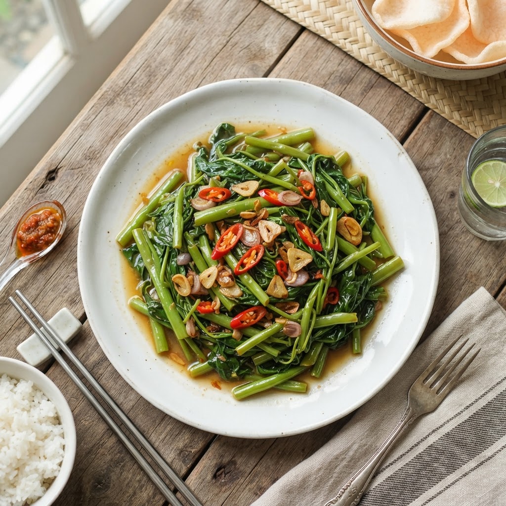 Photo de la recette Cah Kangkung — plat indonésienne maison