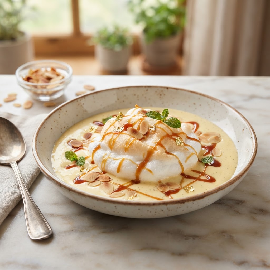 Photo de la recette Île flottante — dessert française maison