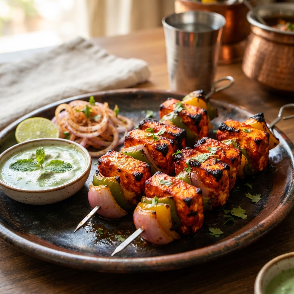 Photo de la recette Paneer tikka — entrée indienne maison