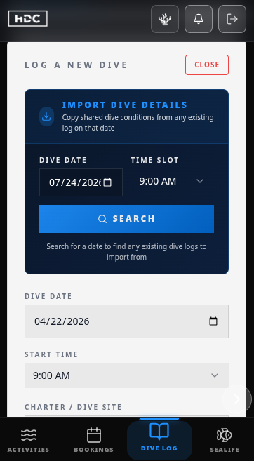 HDC App Screen