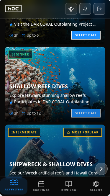 HDC App Screen