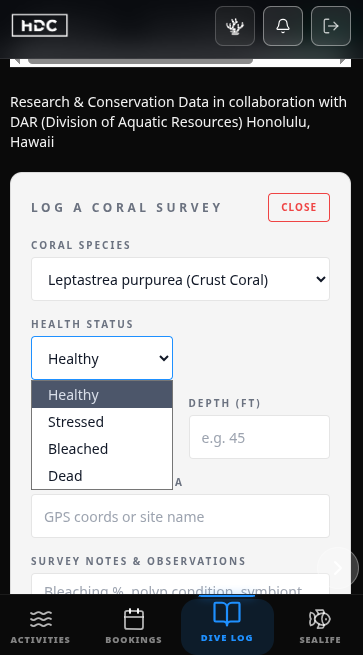 HDC App Screen