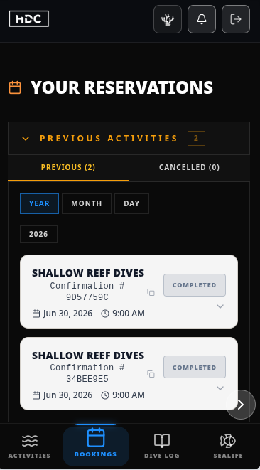 HDC App Screen
