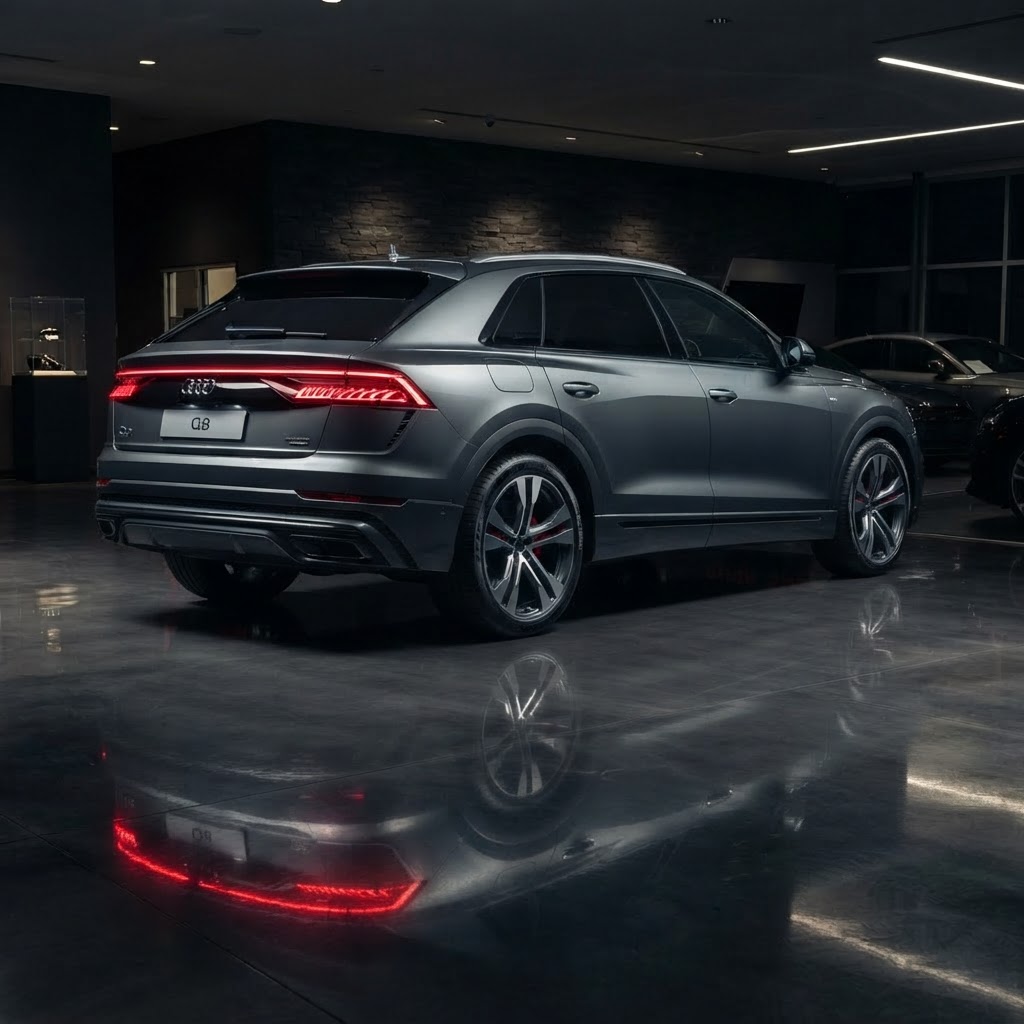 Audi Q8 available for luxury car rental in Bucharest – view 2