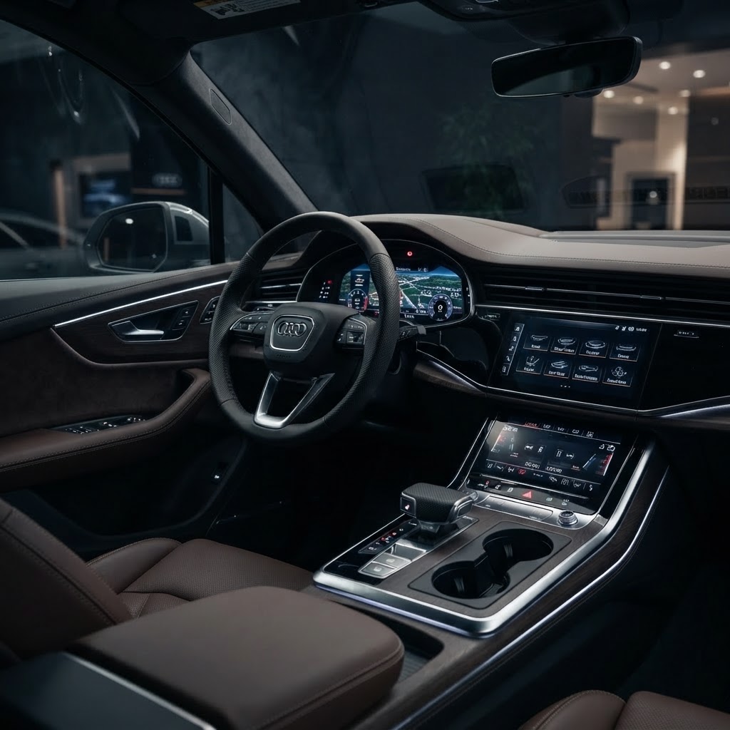 Audi Q7 available for luxury car rental in Bucharest – view 3