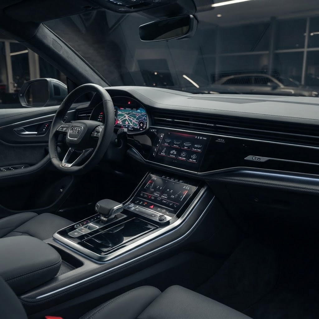 Audi Q8 available for luxury car rental in Bucharest – view 3