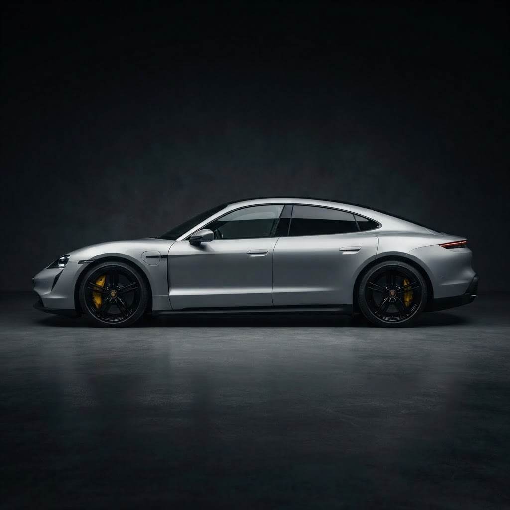 Porsche Taycan 4S available for luxury car rental in Bucharest – view 4