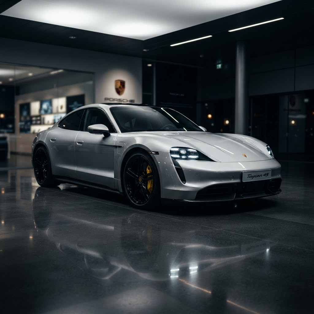 Porsche Taycan 4S disponibil pentru închiriere auto de lux în București