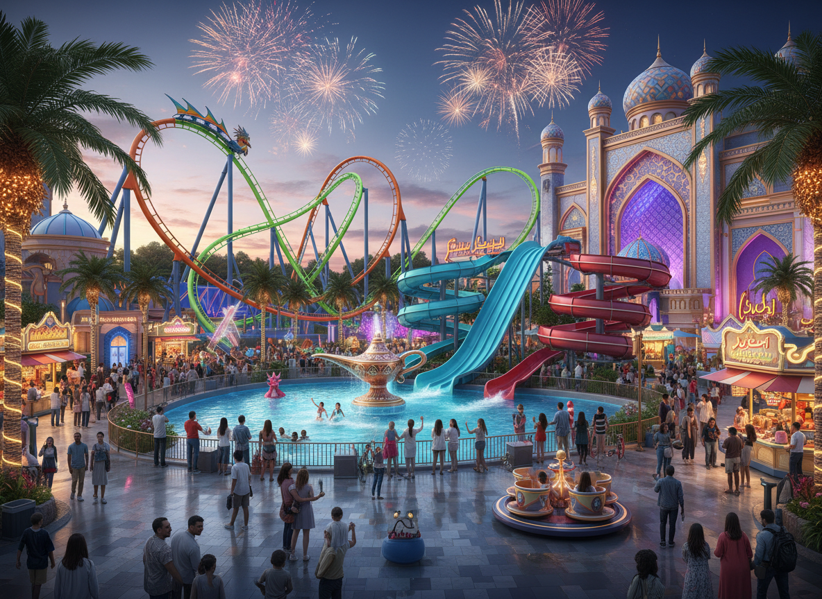Exciting amusement park attractions
