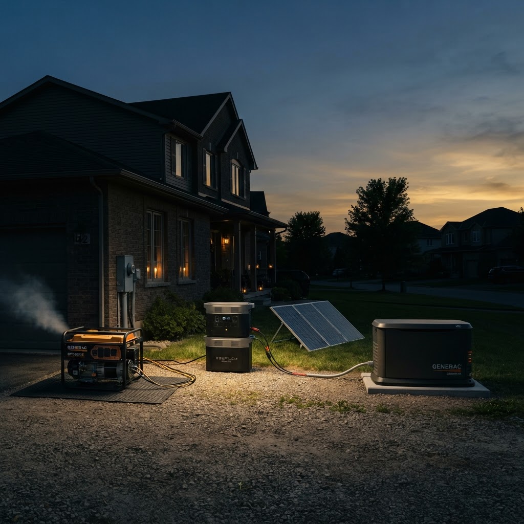 Power Your Home in an Emergency: Gas Generators vs Solar Battery Banks vs Hard-Wired Backup Systems