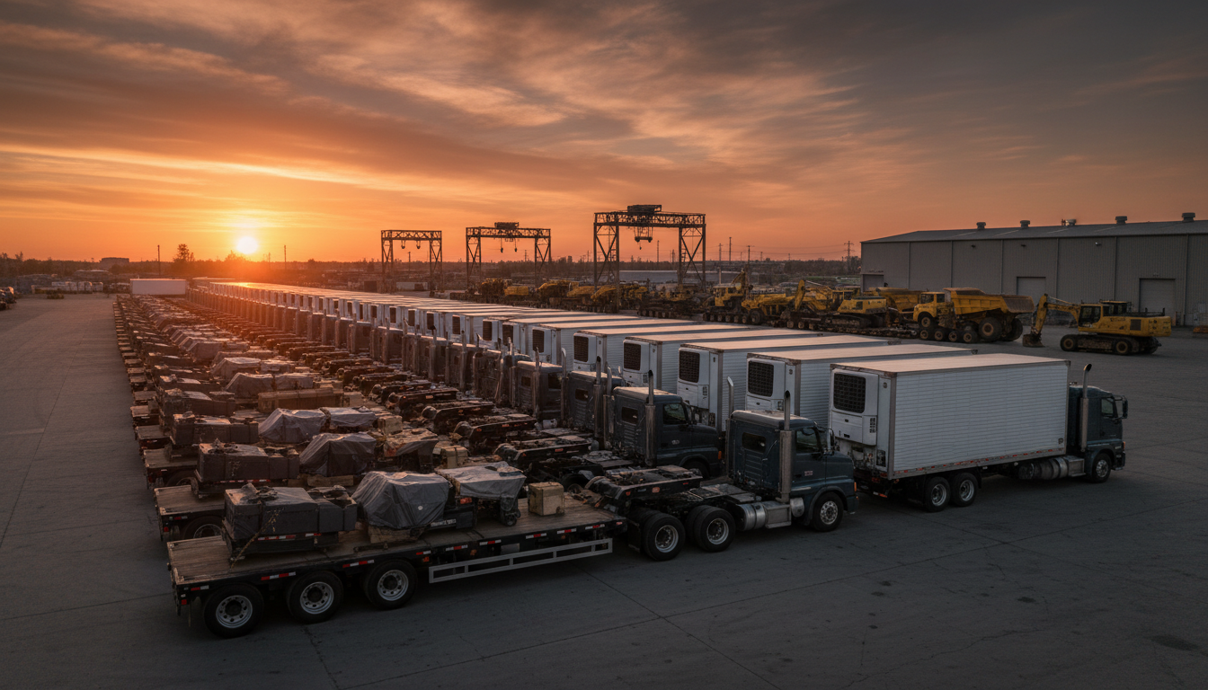 Folkes Specialized Freight fleet of trucks and trailers