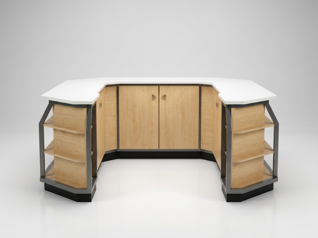 U-Shape Service Counter with Storage