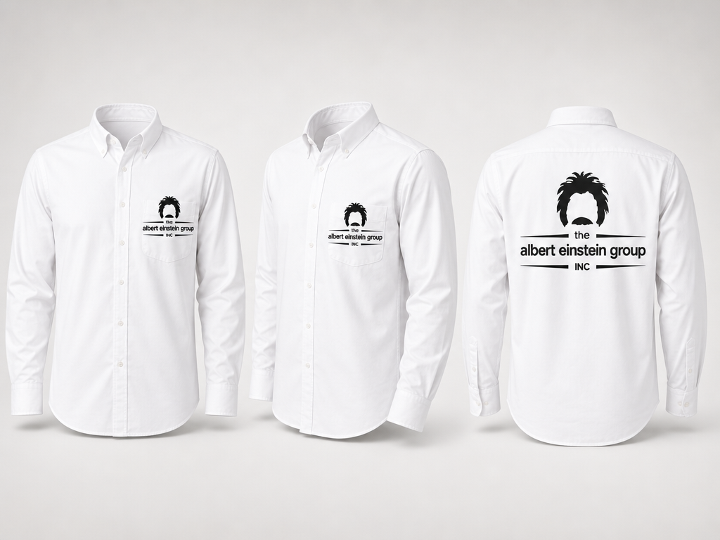 Einstein Long Sleeve Button-Up Shirt