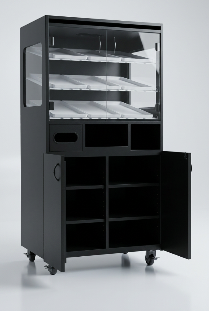 Commercial Display Cabinet with Glass Doors